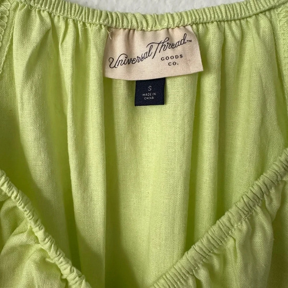 UNIVERSAL Thread Apple Green Front Tie Long Sleeves SMALL Top BNWT - Picture 5 of 8